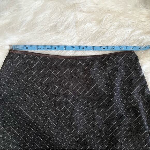 NEW Willi Smith Vintage 90s Windowpane Plaid Two Tone Longline Maxi Skirt 8 NWOT - Picture 15 of 16